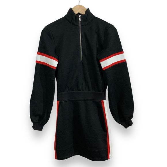 Lovers and Friends Becker Zip Up Mini Dress in Black - Picture 2 of 11